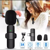 K8 Wireless Collar Clip Professional Microphone For Live, Video, Sound Recorded-Type-C