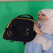  Loupin Backpack For Men Women ( Black ) Code : 78