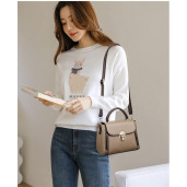 High Quality Kangaroo 2 Handbags(Cream colour)