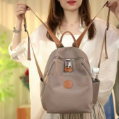  2025 New Hot Women's Backpacks Designer High Quality Soft Nylon Simple Fashion Bag(Grey)