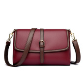  Genuine Soft Leather Handbag for Color:(maroon color)