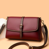 Genuine Soft Leather Handbag for Color:(maroon color)