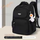 Stain-Resistant waterproof school bag(Black)