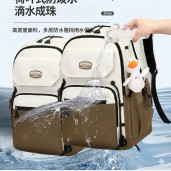 Stain-Resistant waterproof school bag(Brown)