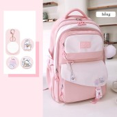 Best Selling Collection Brand Waterproof School Bag Soft Pink