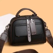 Genuine Soft Leather Handbag for Color: black