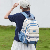 Academy Style Waterproof School Book Bag(Blue Color)