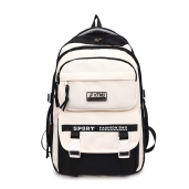  Academy Style School Bag Book Bag Lightweight College Student Backpack(Black)