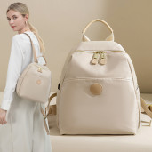  2025 New Hot Women's Backpacks Designer High Quality Soft Nylon Simple Fashion Bag(White)
